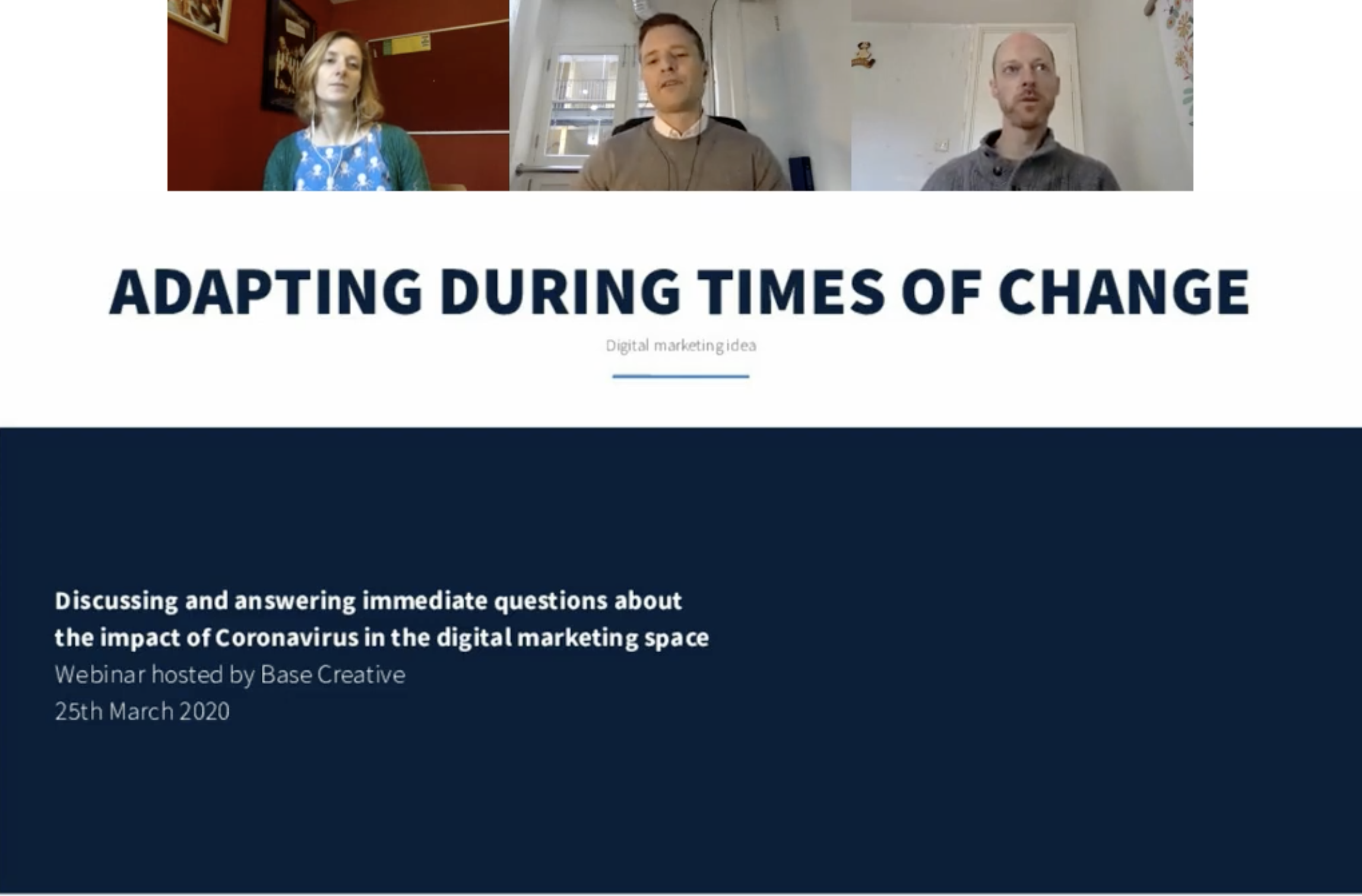 Marketing in times of change webinar