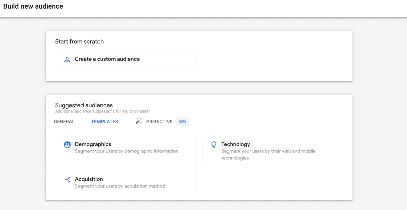 Creating a custom audience in Google Analytics 4